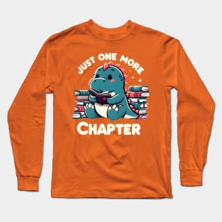 Cute dinosaur reading books Long Sleeve T-Shirt